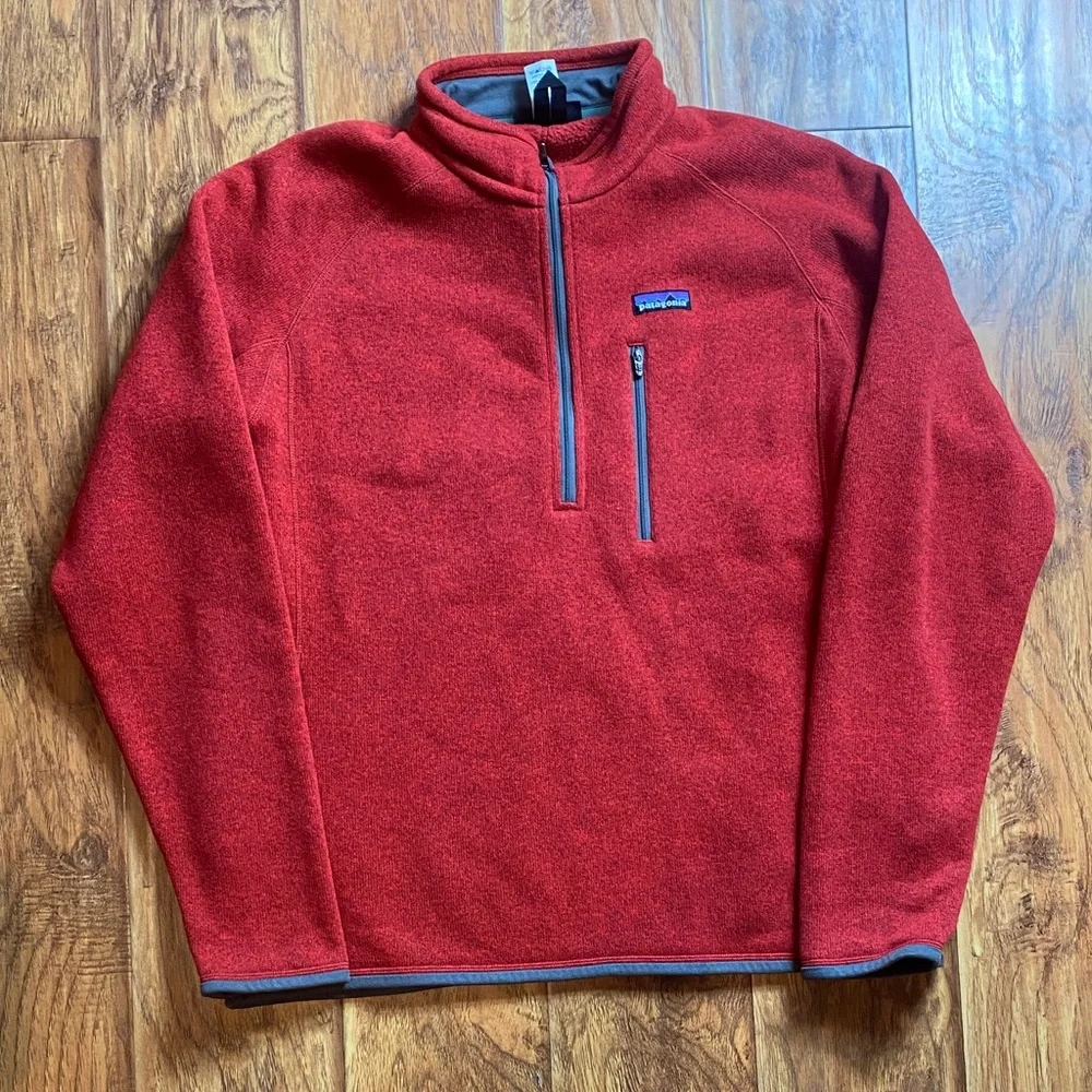 Patagonia Men's large Zip-Up Red Sweater